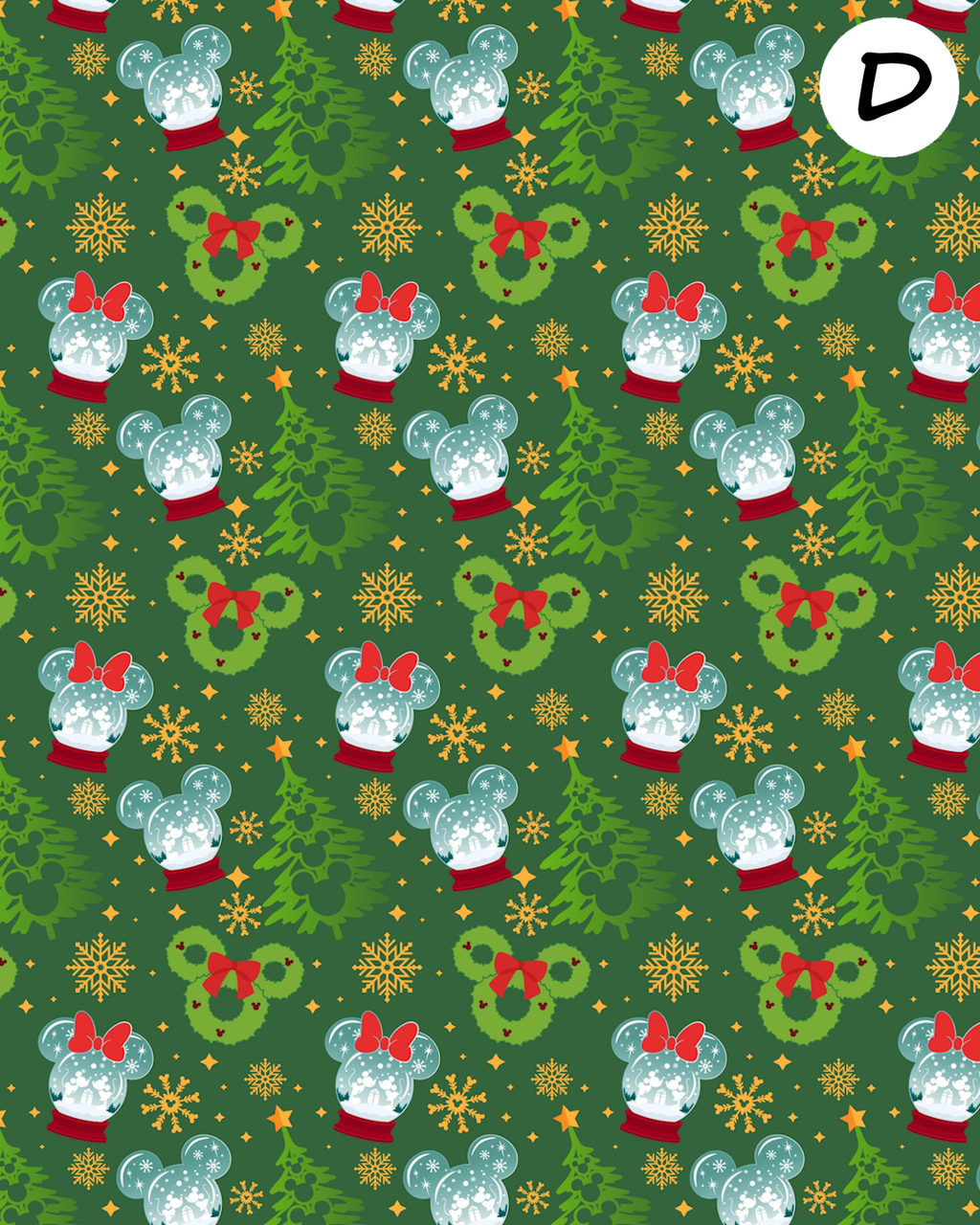 Mickey Christmas clay transfer sheet E944