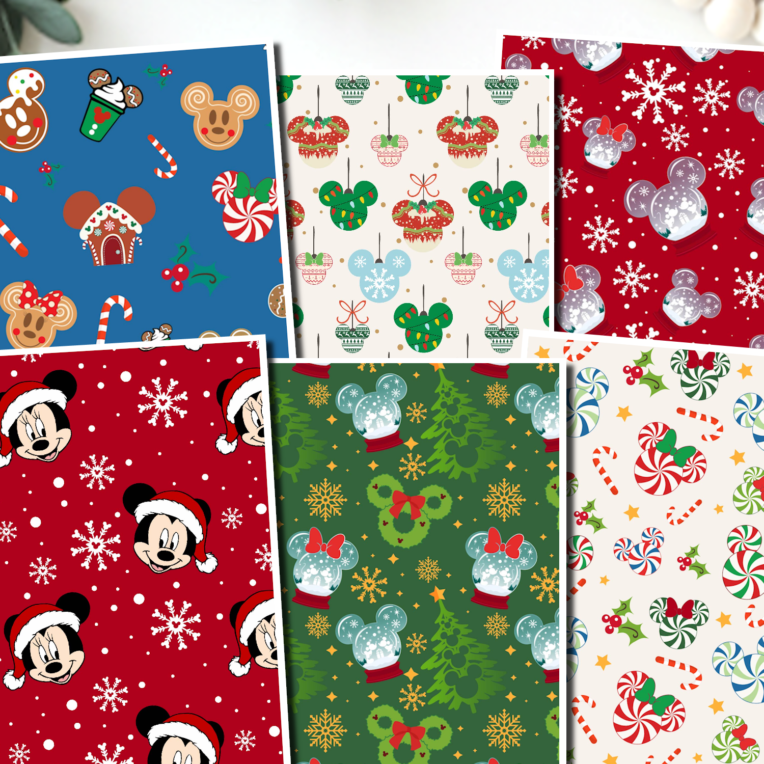 Mickey Christmas clay transfer sheet E944