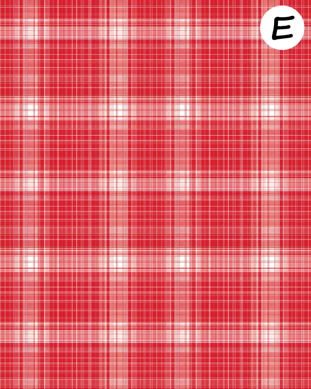 Festive Plaid clay transfer sheet E946