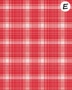 Festive Plaid clay transfer sheet E946