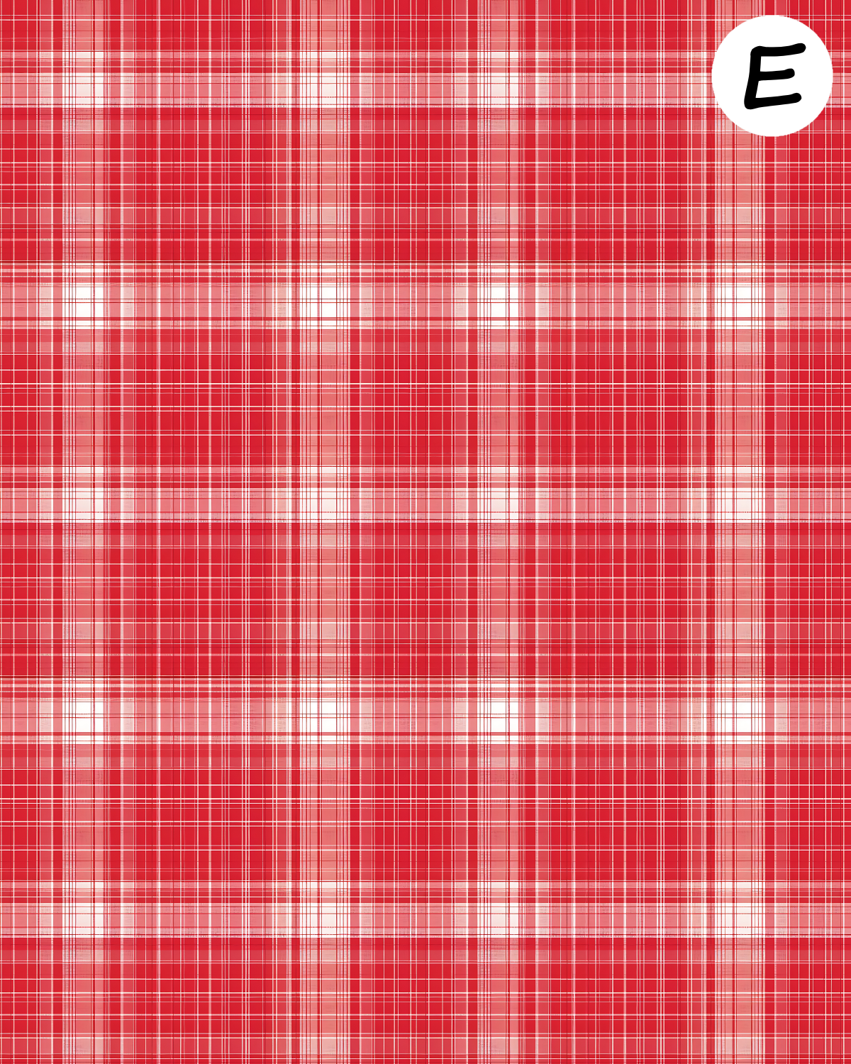 Festive Plaid clay transfer sheet E946