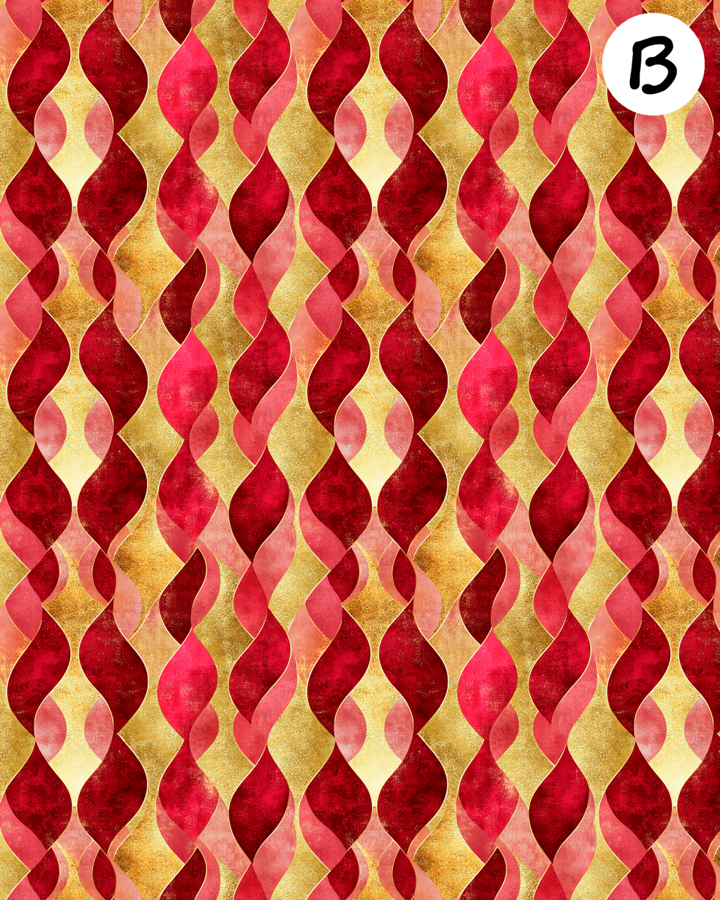 Red Glitter clay transfer sheet E947