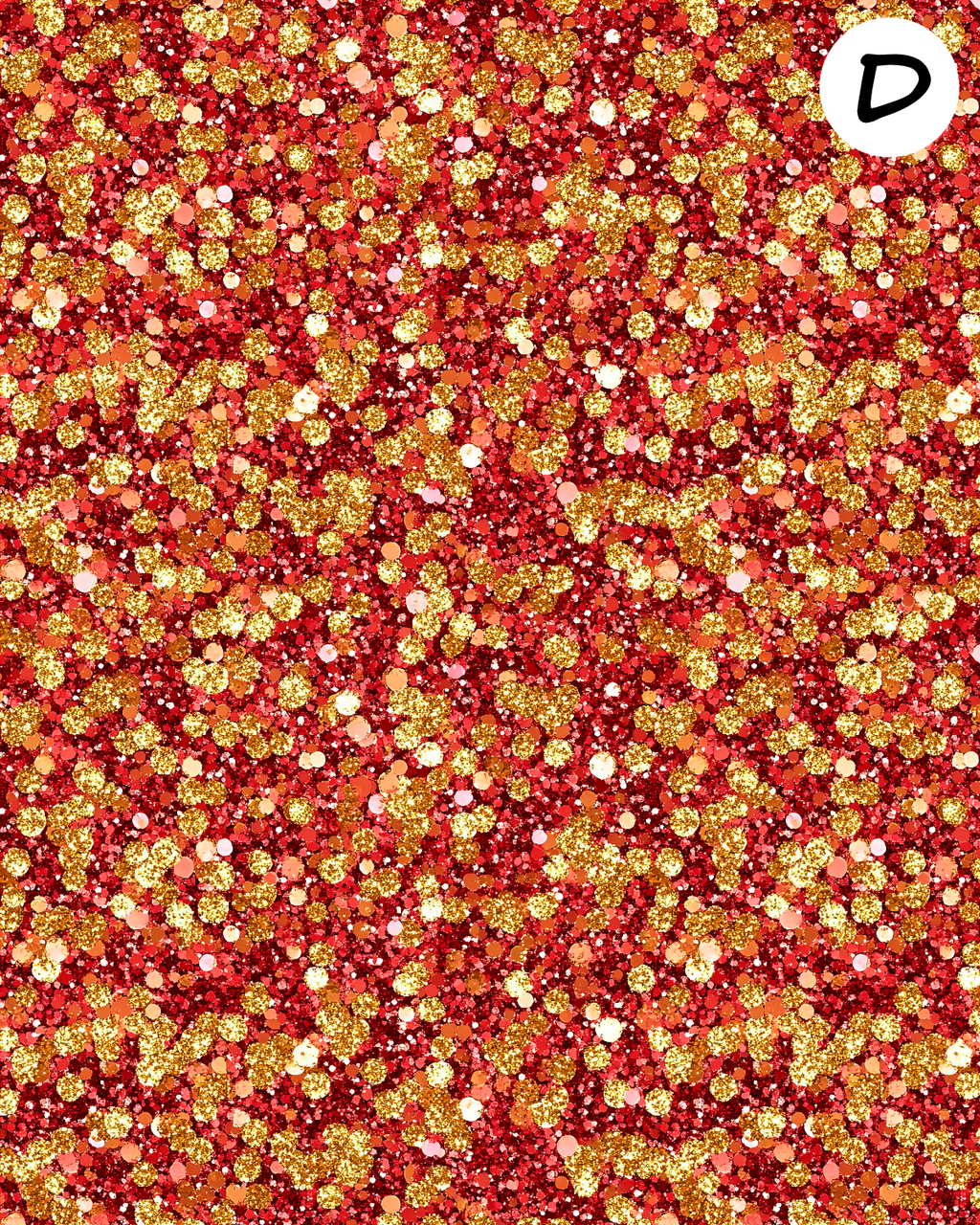 Red Glitter clay transfer sheet E947