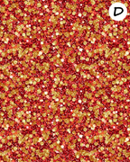 Red Glitter clay transfer sheet E947