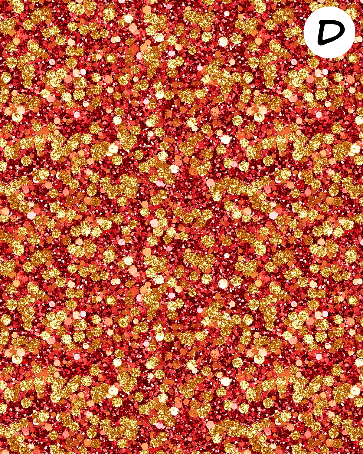 Red Glitter clay transfer sheet E947