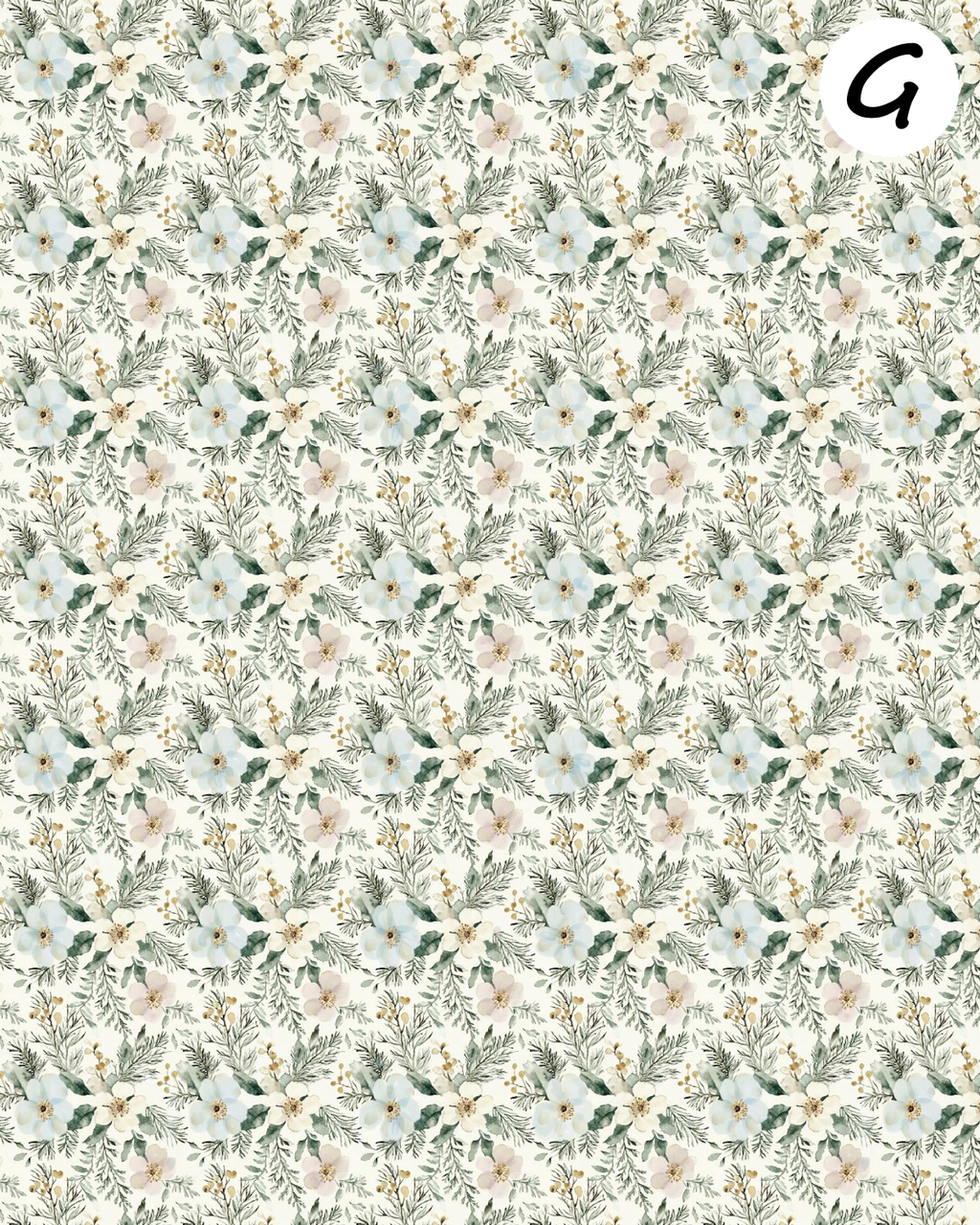 BOHO Winter clay transfer sheet E948
