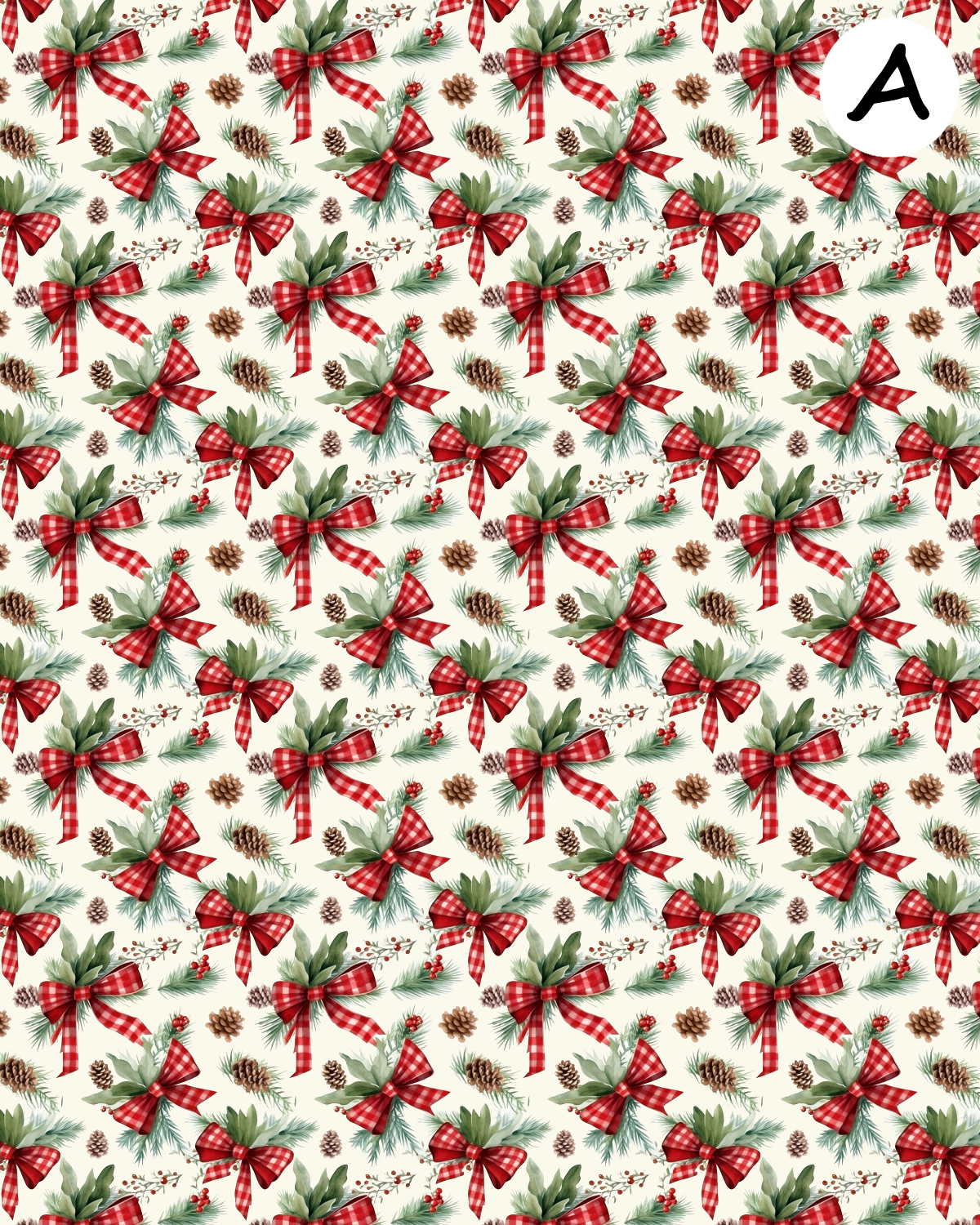 Red Bows clay transfer sheet E949