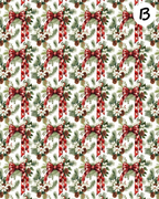 Red Bows clay transfer sheet E949
