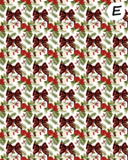 Red Bows clay transfer sheet E949
