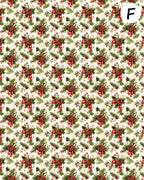 Christmas Red Bows clay transfer sheet  E949