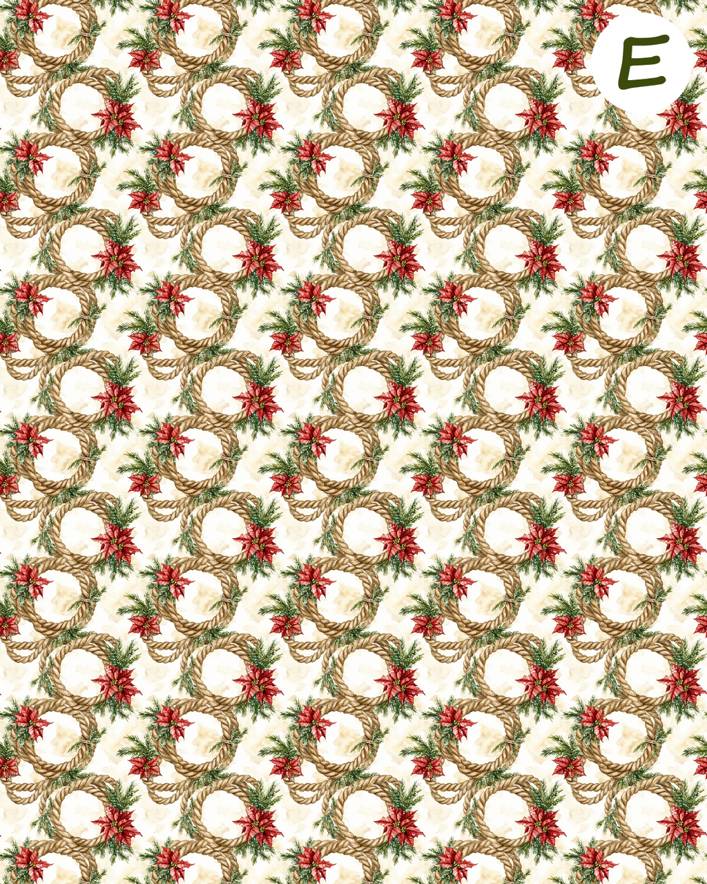 Western Christmas clay transfer sheet E950