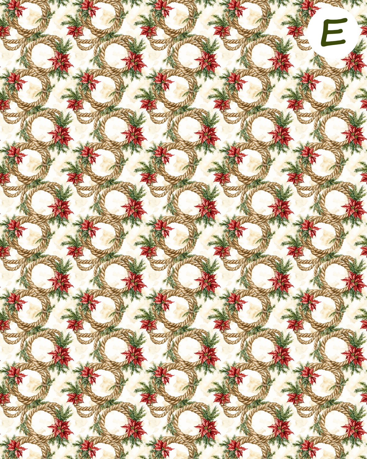 Western Christmas clay transfer sheet E950