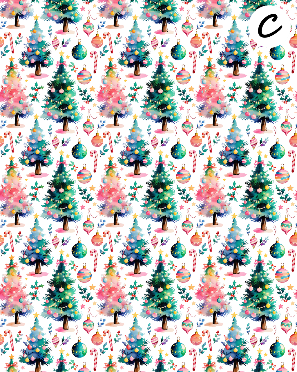 Christmas Whimsical clay transfer sheet E955