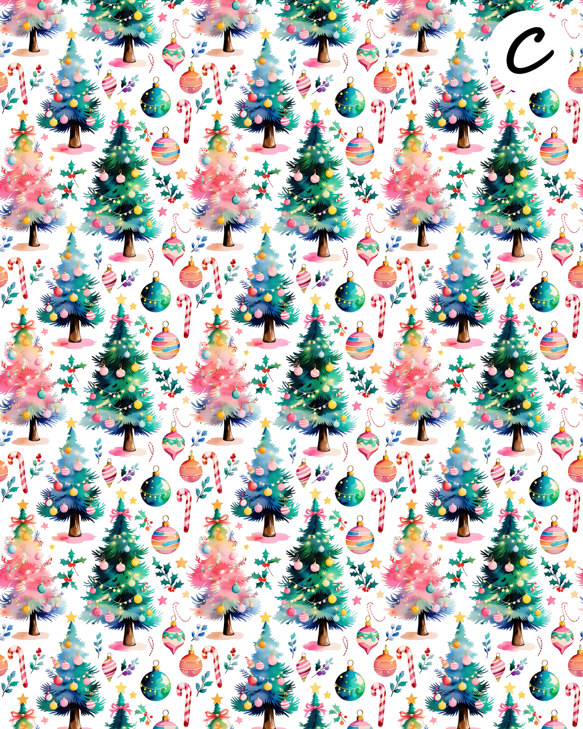 Christmas Whimsical clay transfer sheet E955