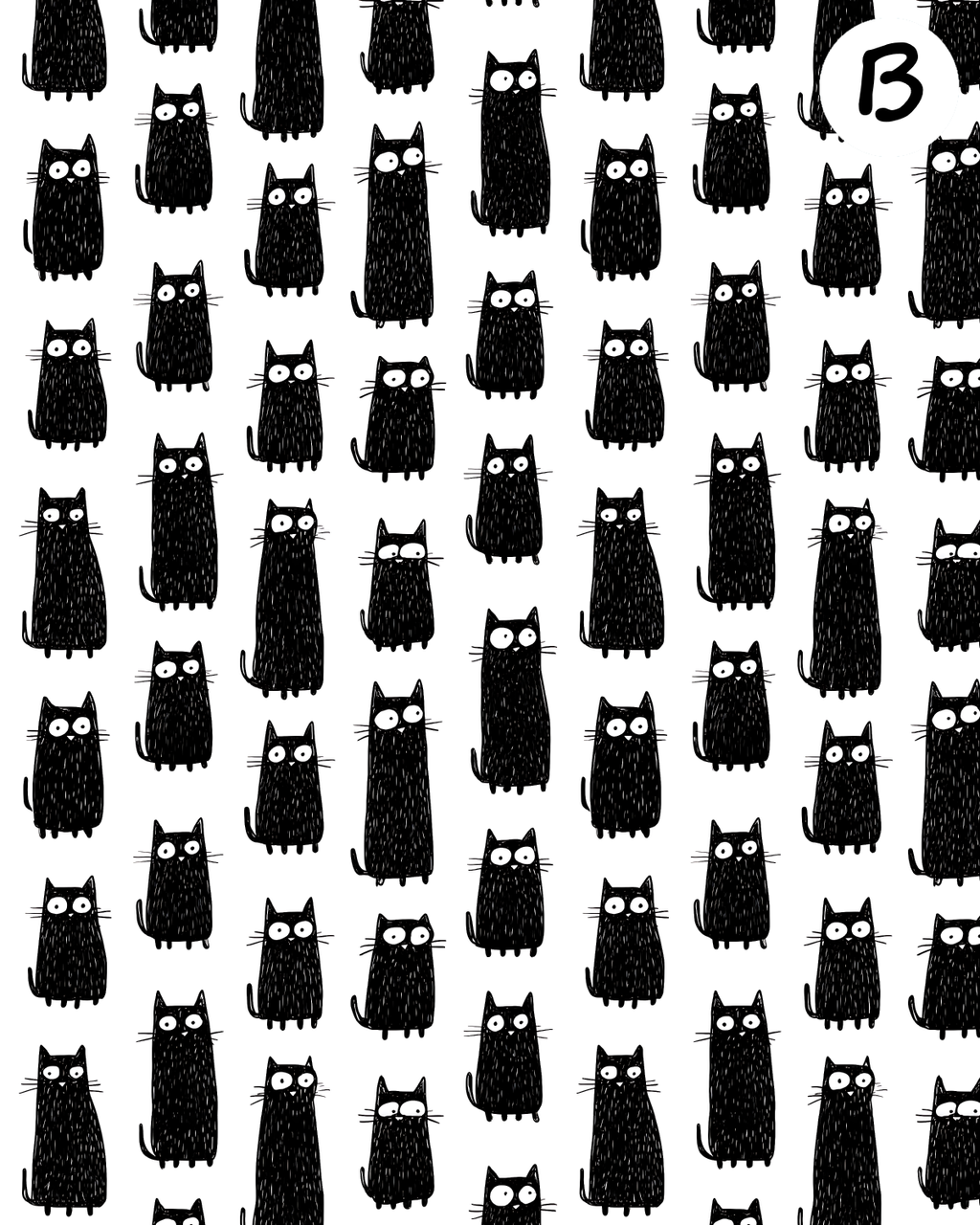 Mollys Cats clay transfer sheet E958
