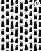 Mollys Cats clay transfer sheet E958