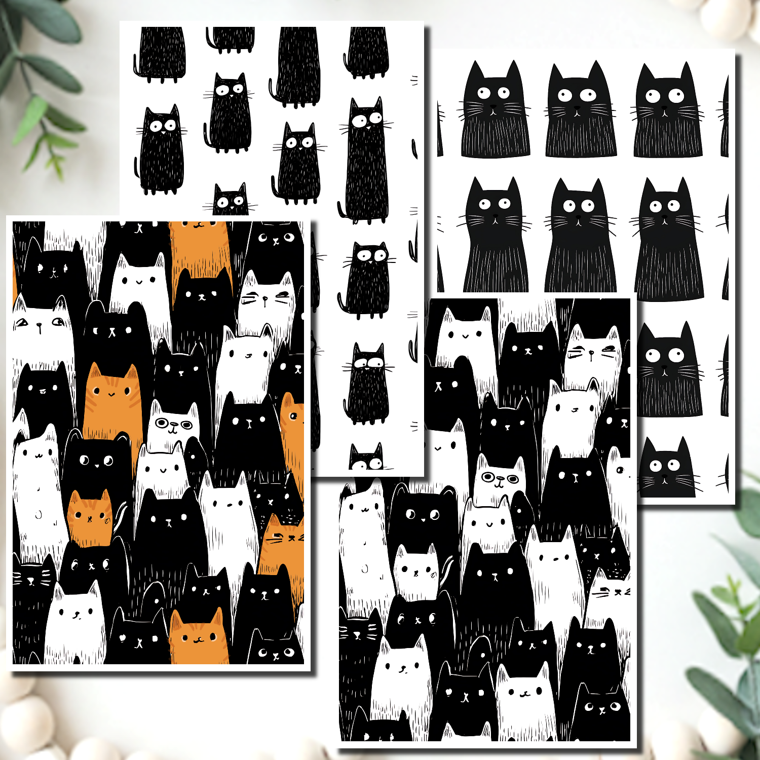 Mollys Cats clay transfer sheet E958