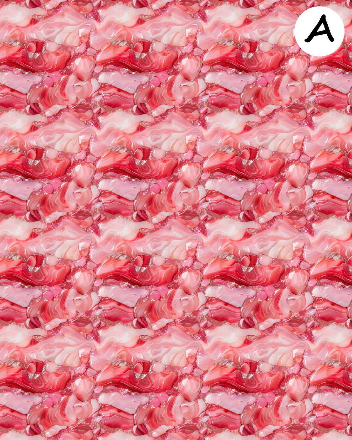 Red and White marble clay transfer sheets E959