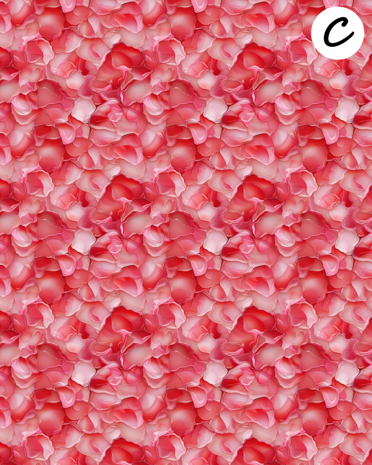 Red and White marble clay transfer sheets E959