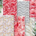 Red and White marble clay transfer sheets E959