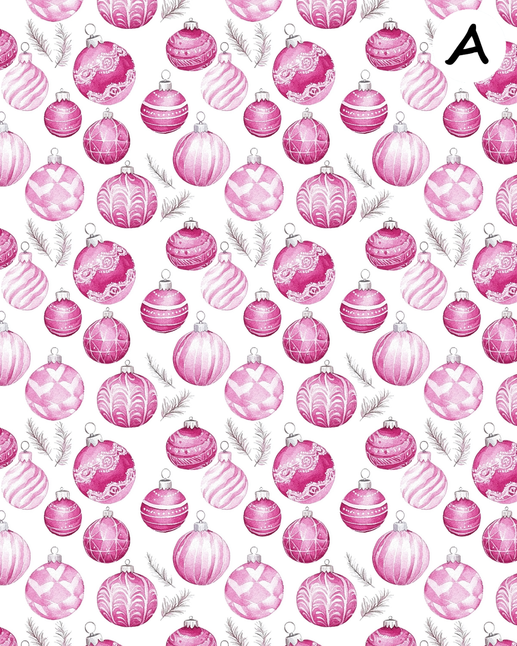 Pink Winter clay transfer sheet E960