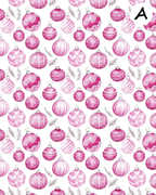 Pink Winter clay transfer sheet E960