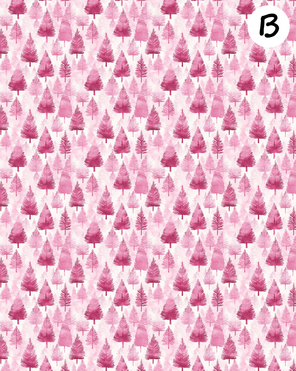 Pink Winter clay transfer sheet E960