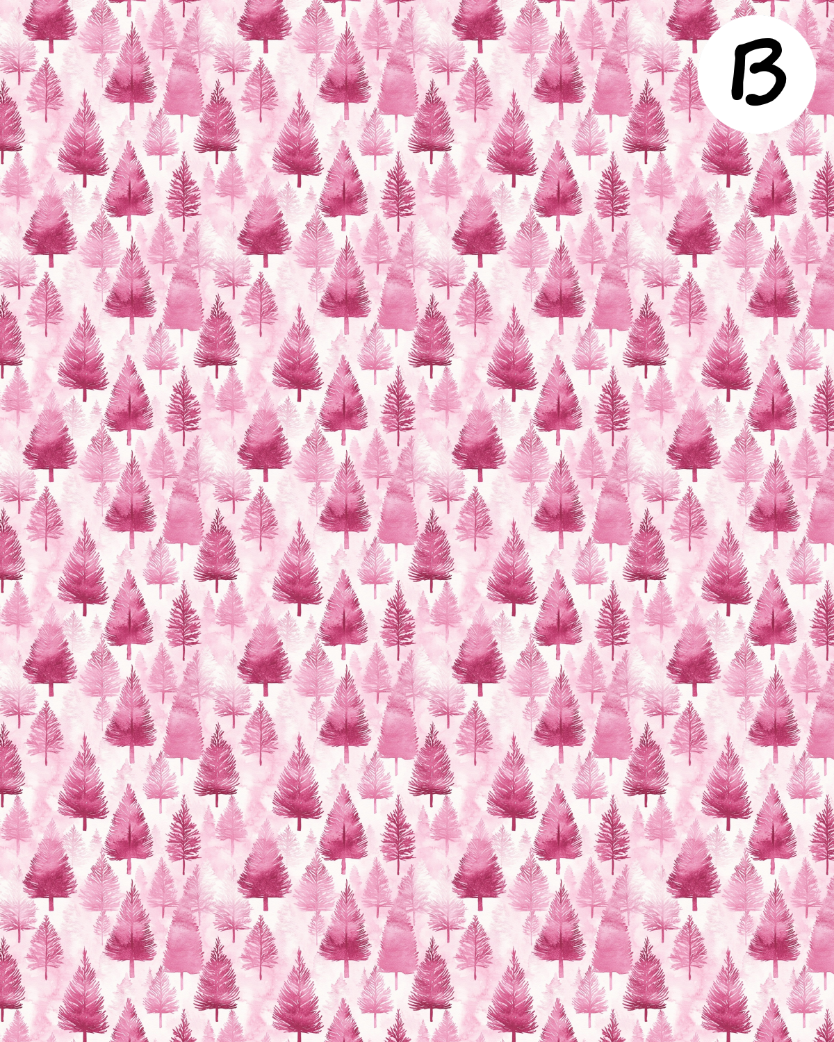 Pink Winter clay transfer sheet E960