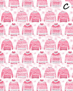 Pink Winter clay transfer sheet E960