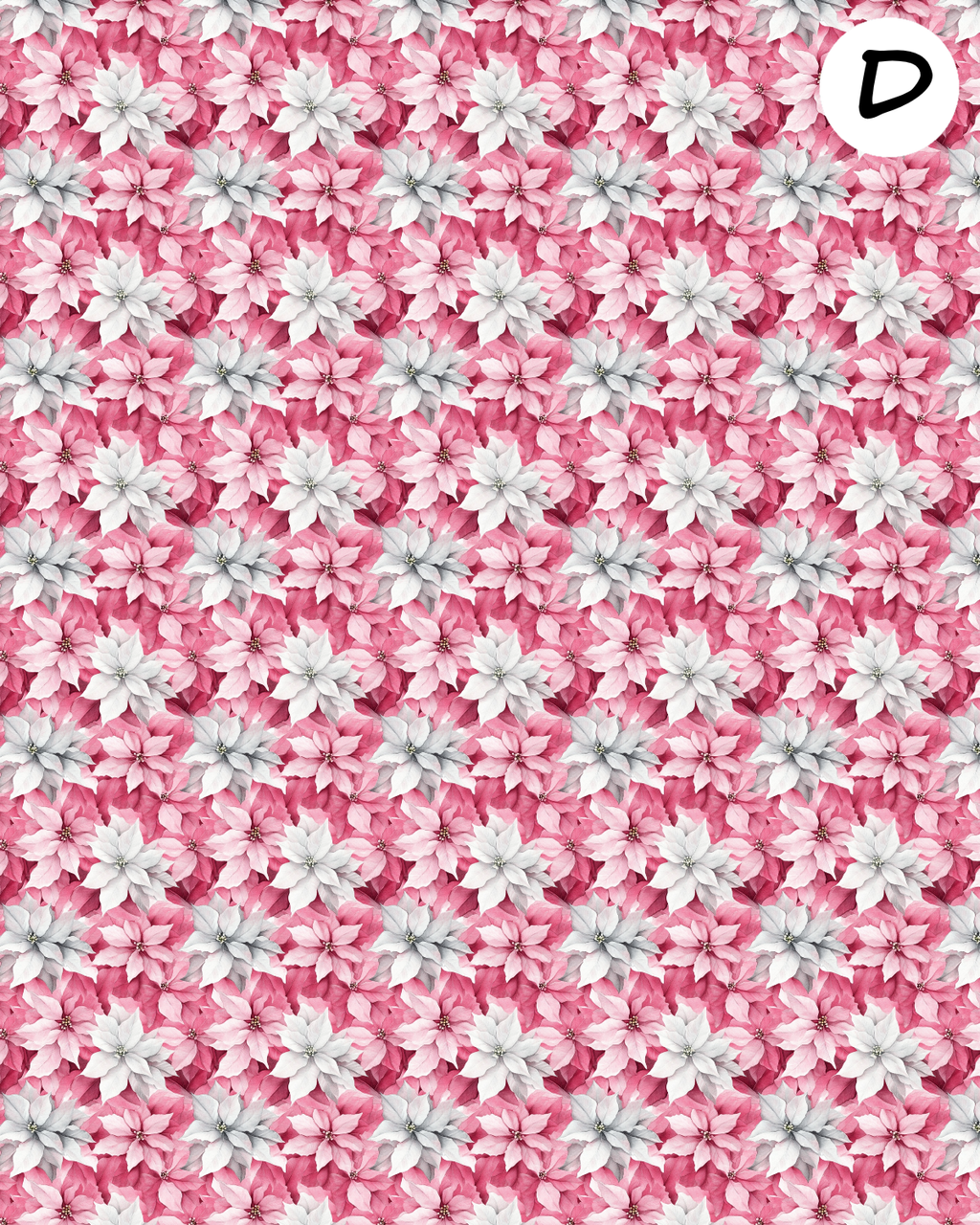 Pink Winter clay transfer sheet E960
