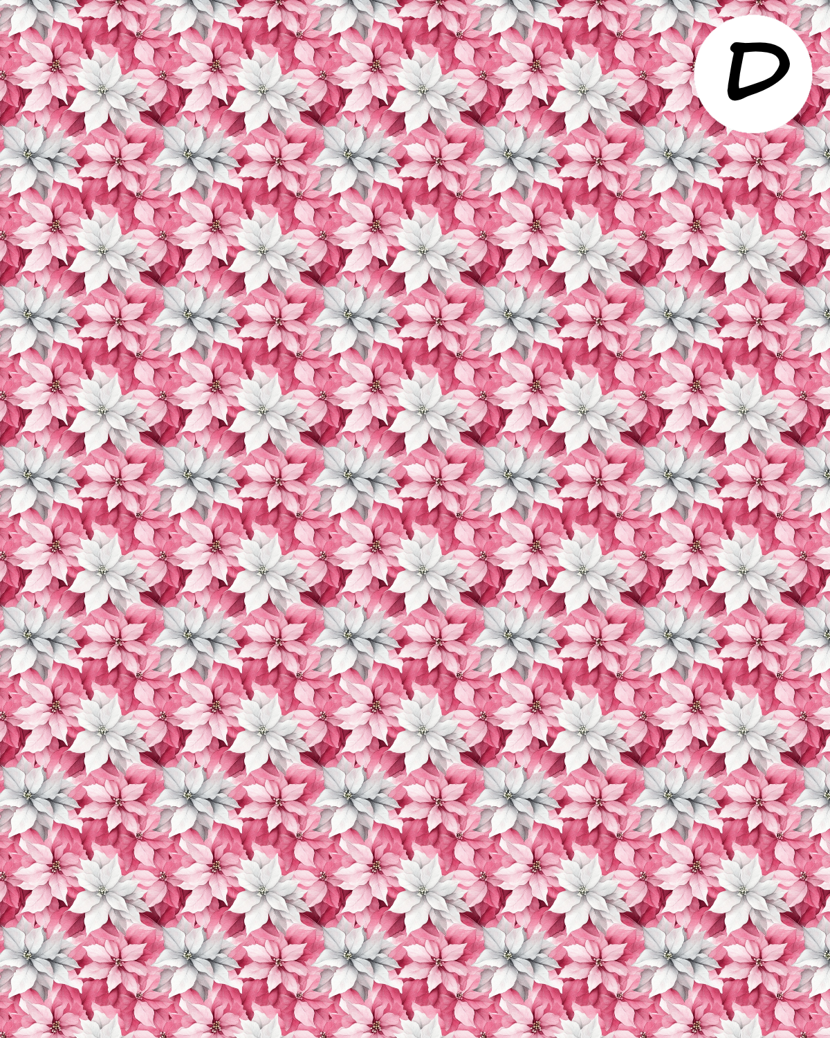 Pink Winter clay transfer sheet E960