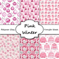 Pink Winter clay transfer sheet E960
