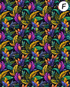 Mardi Gras clay transfer sheet E963