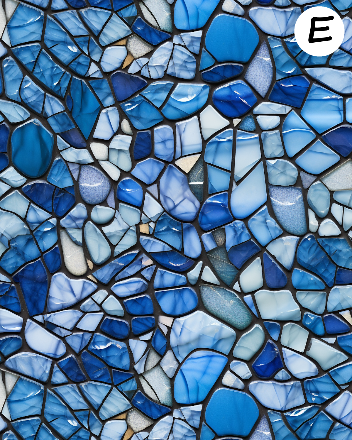 Stained Glass clay transfer sheet E964