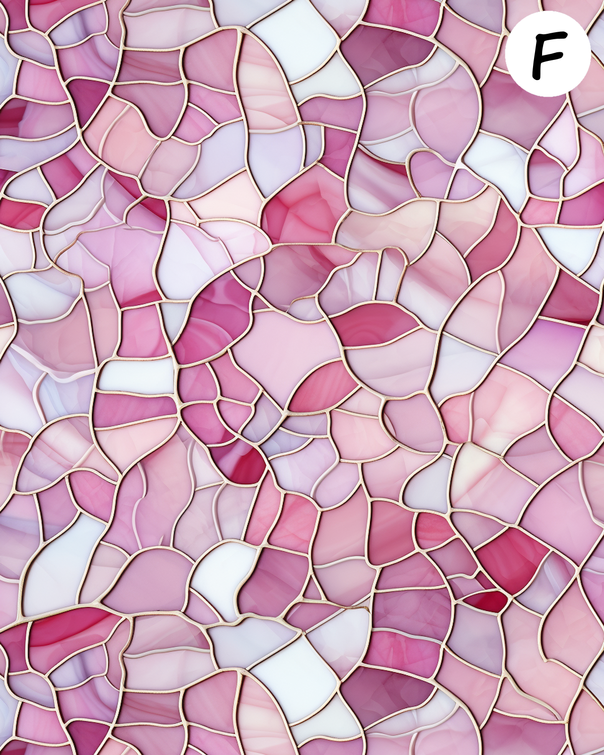 Stained Glass clay transfer sheet E964