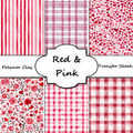 Red and Pink clay transfer sheet E965