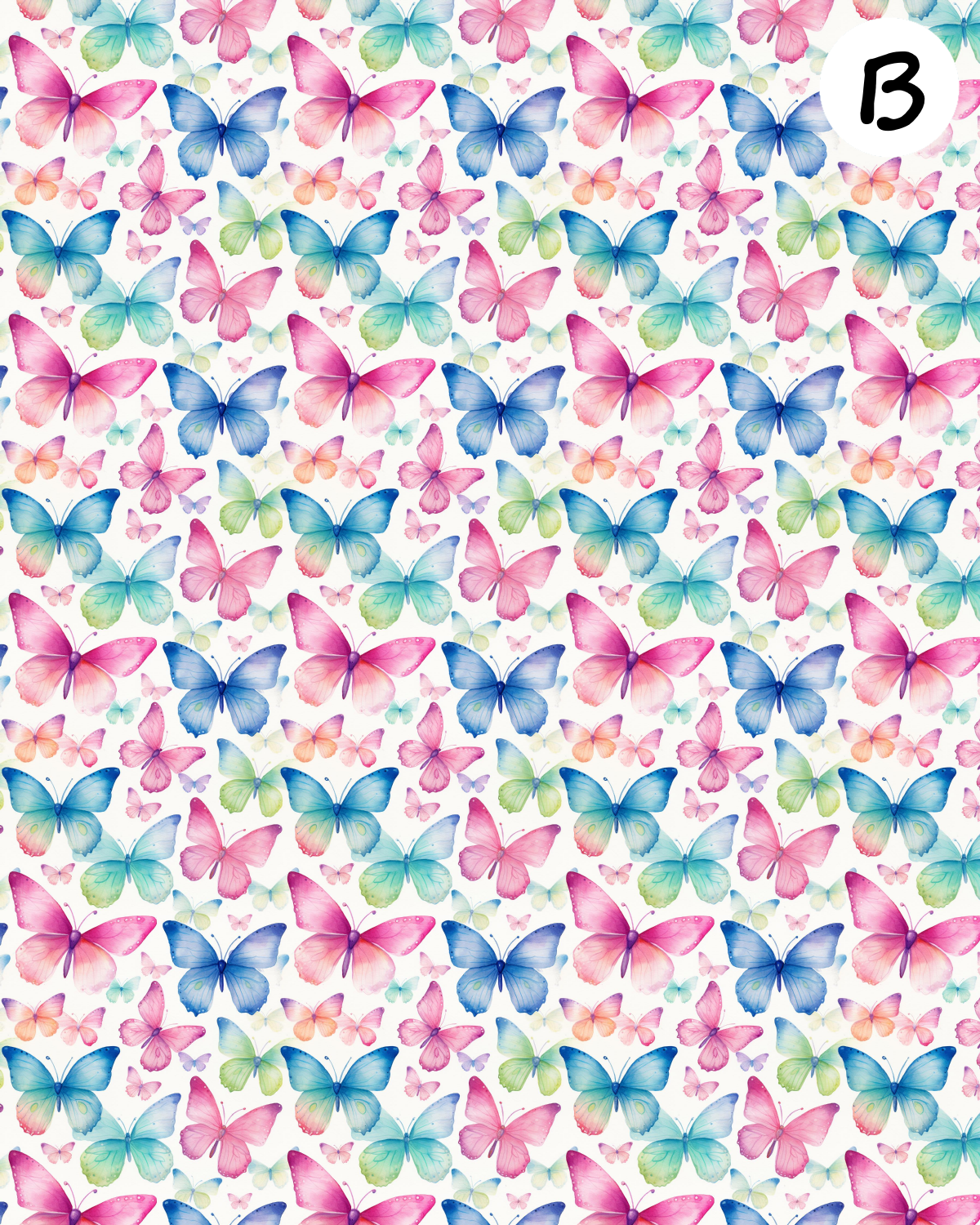 Butterflies clay transfer sheet E966