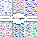 Butterflies clay transfer sheet E966