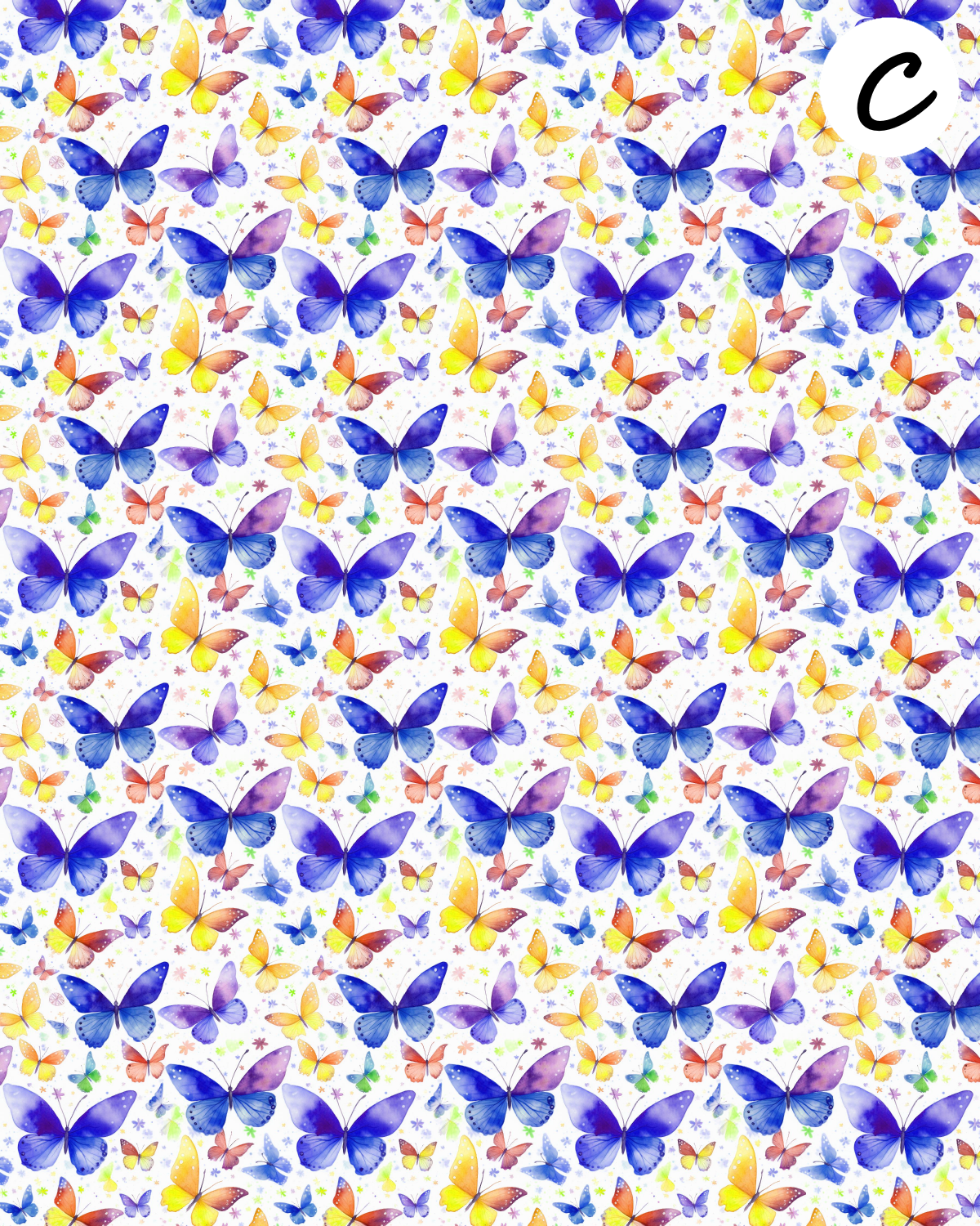 Butterflies clay transfer sheet E966