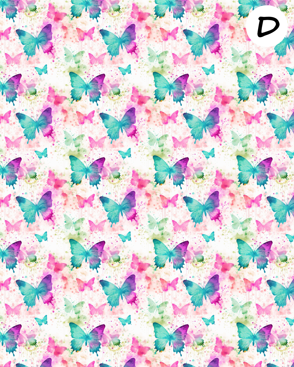 Butterflies clay transfer sheet E966