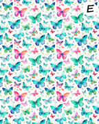 Butterflies clay transfer sheet E966