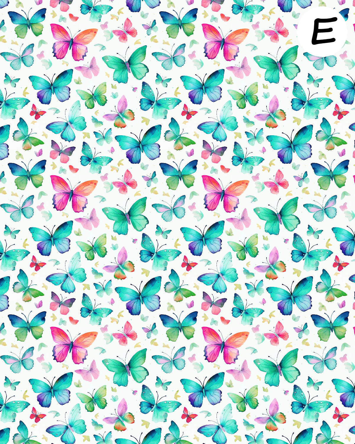 Butterflies clay transfer sheet E966