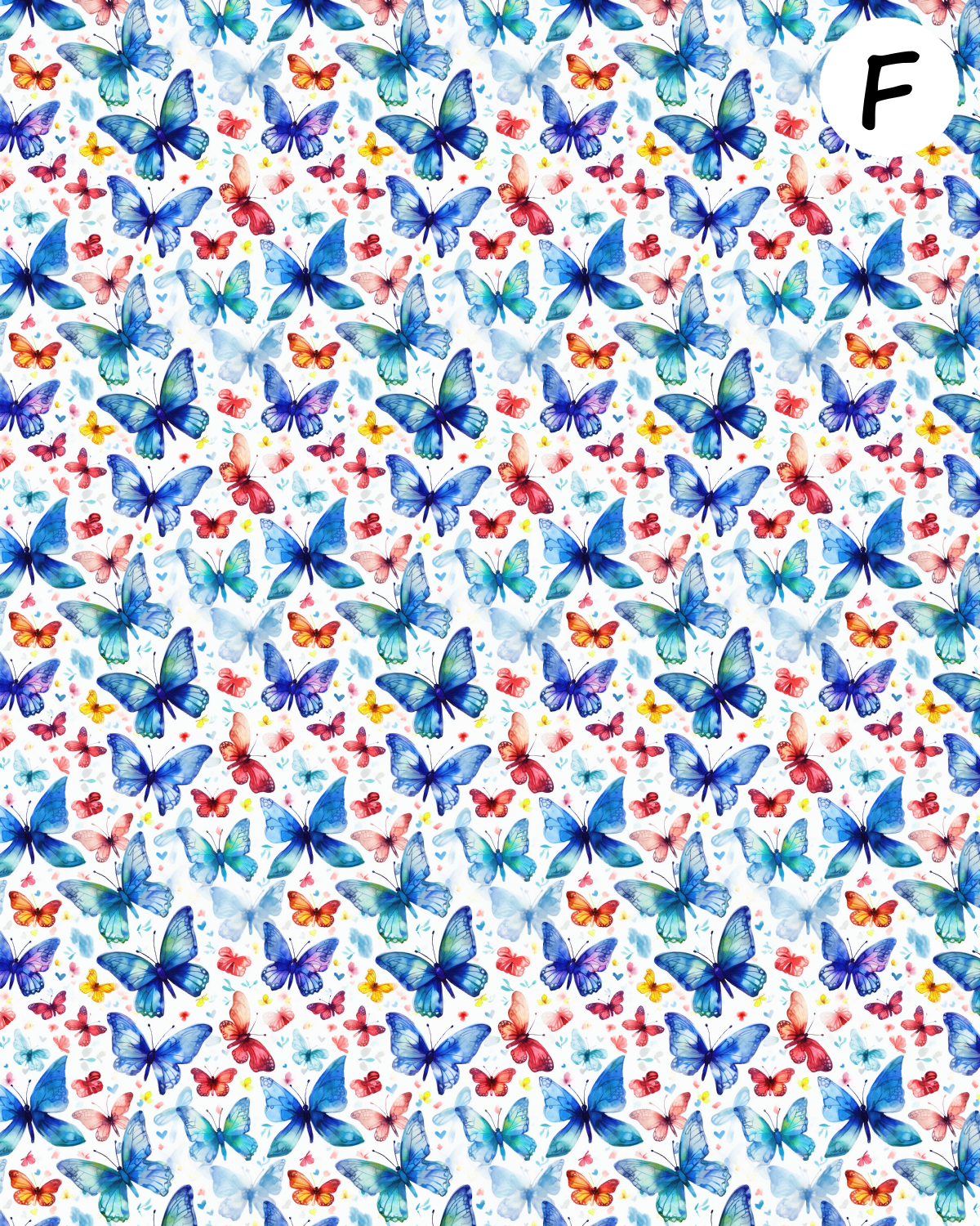 Butterflies clay transfer sheet E966