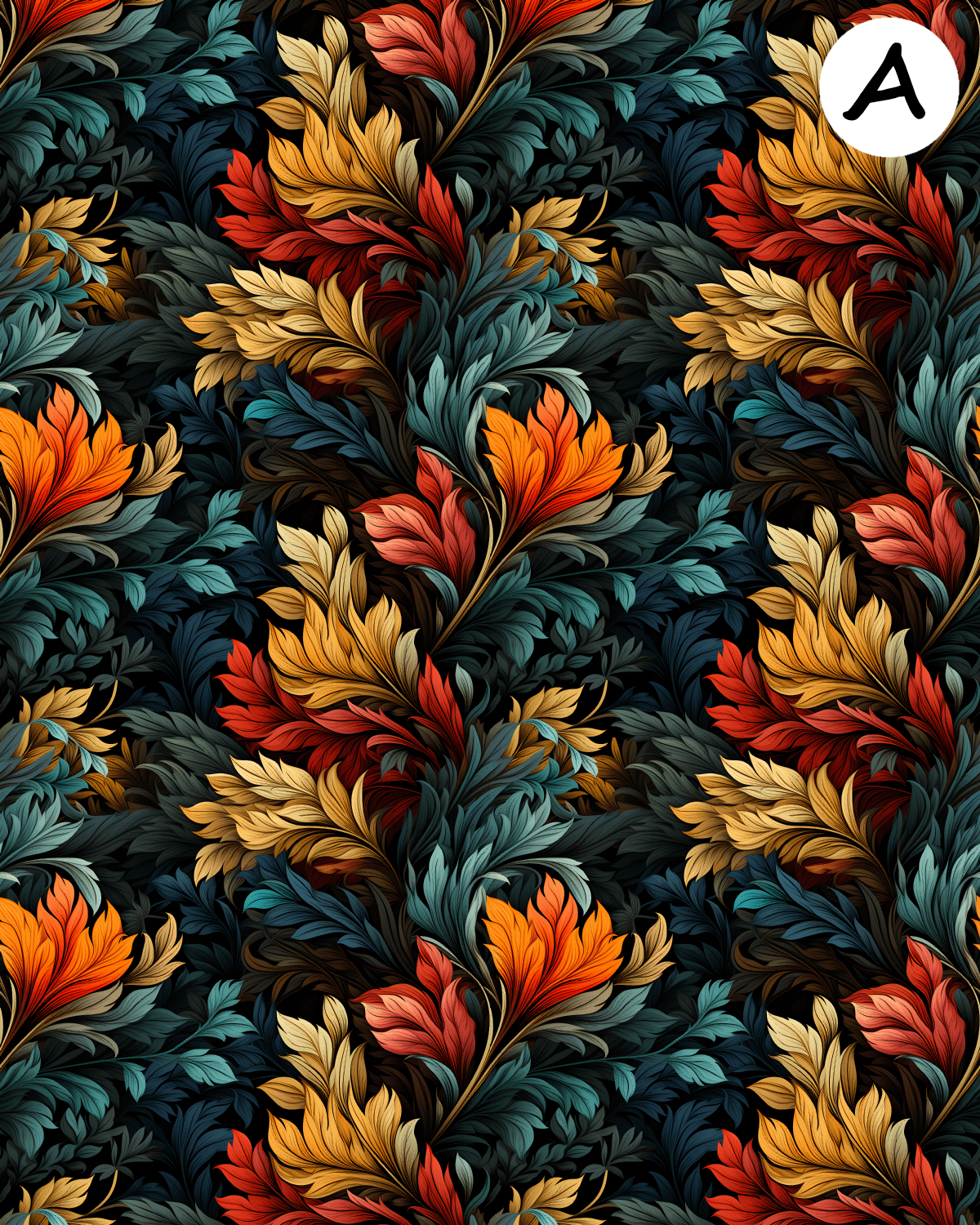 William Morris inspired clay transfer sheet E967