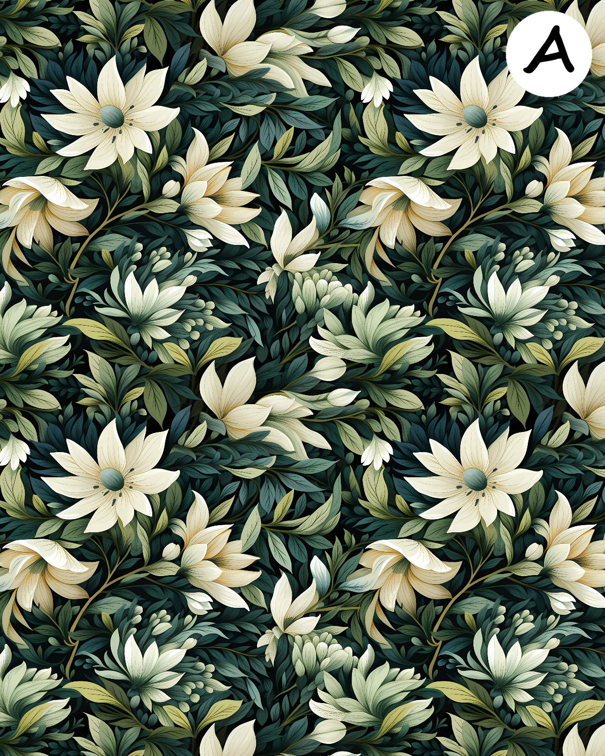 William Morris Ivory inspired clay transfer sheet E969