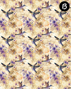 Hummingbirds clay transfer sheet E970