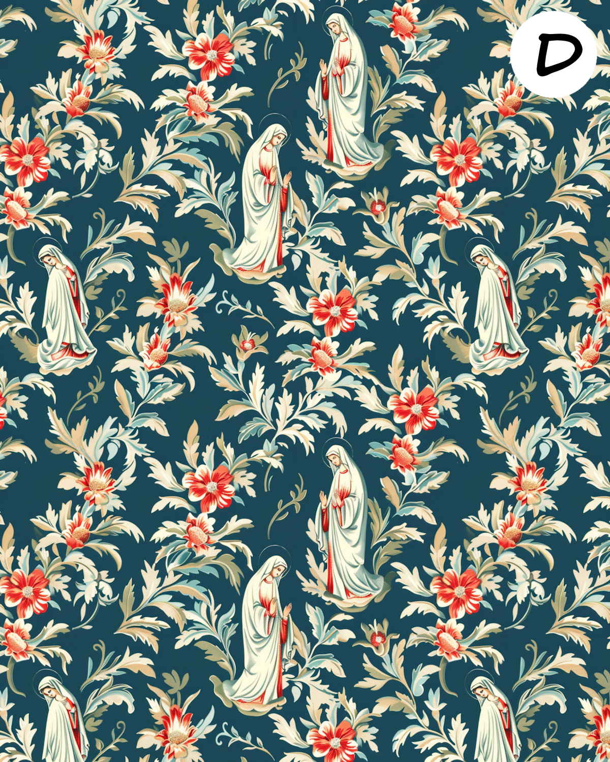 Virgin Mary clay transfer sheet E971