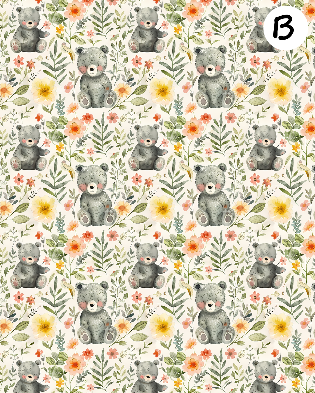 Forest Animals clay transfer sheet E972