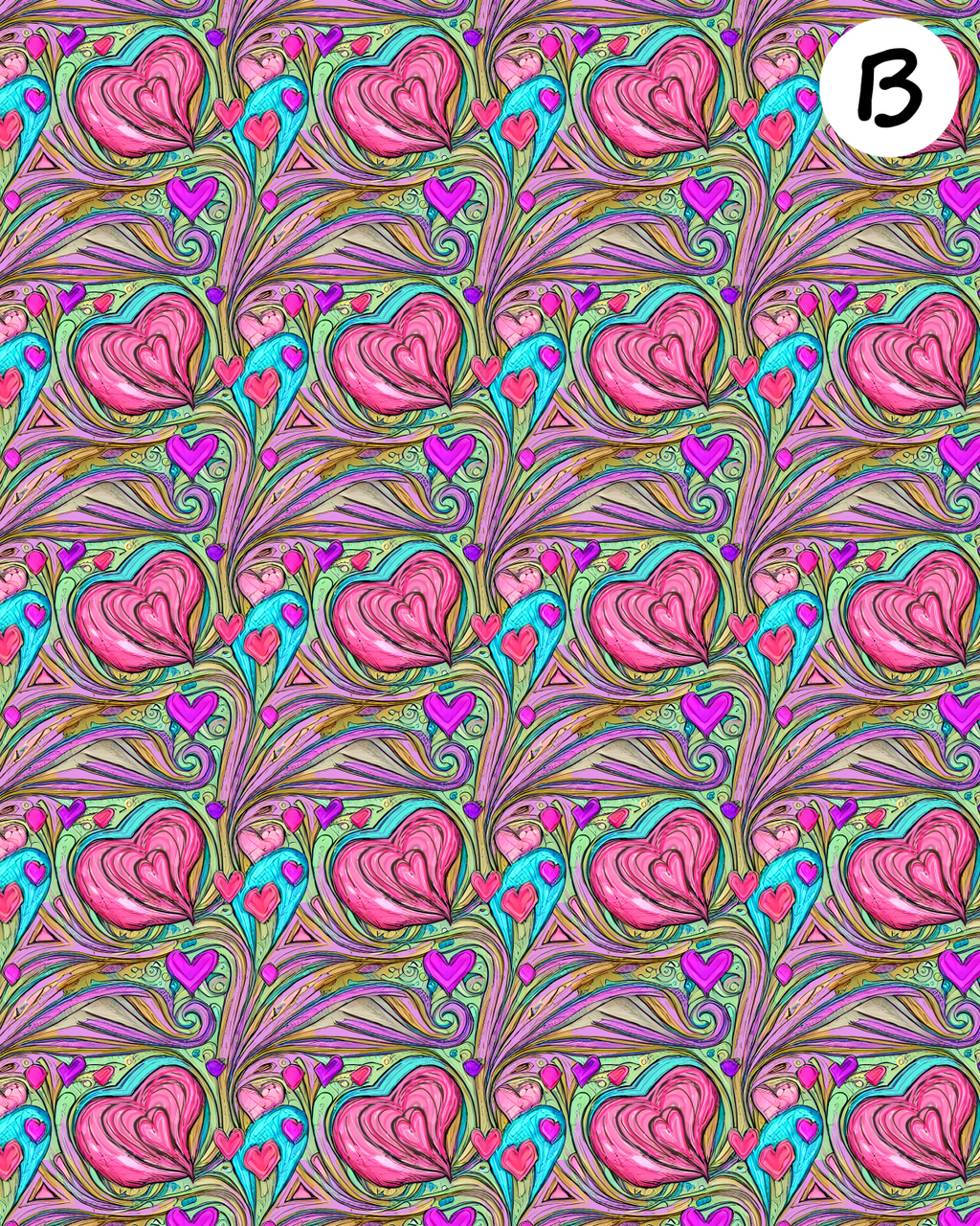 Wild Hearts clay transfer sheet E973