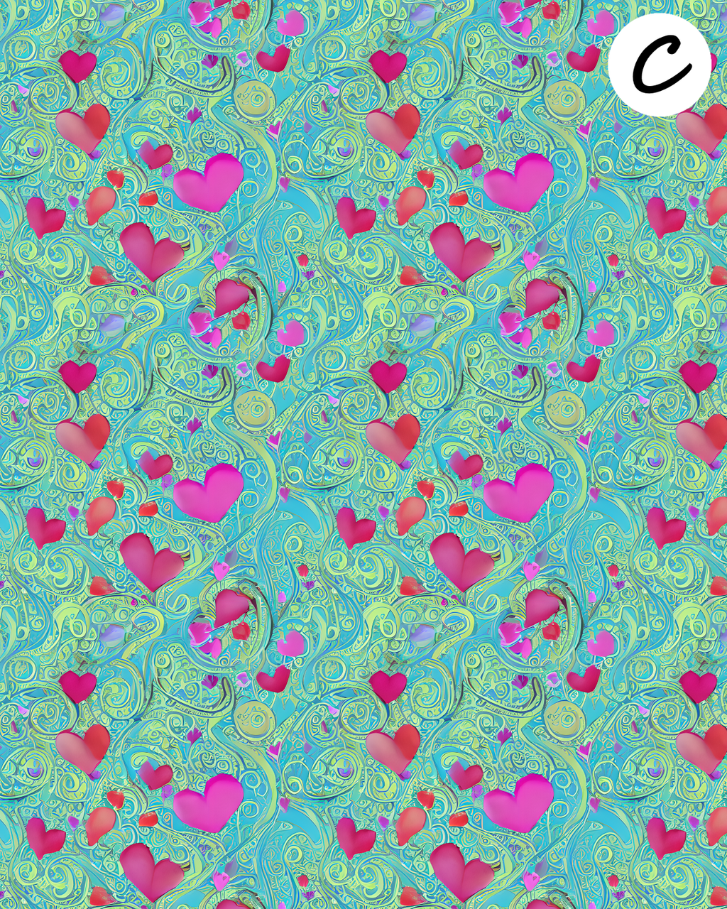 Wild Hearts clay transfer sheet E973